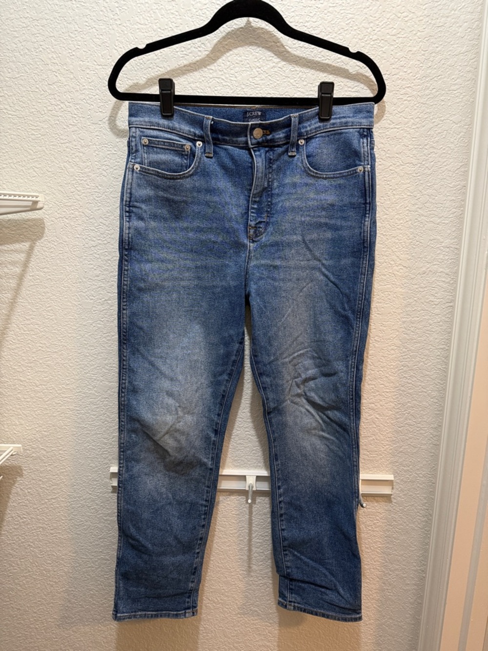 JCrew Jeans Medium Blue High-Rise Straight Leg Denim